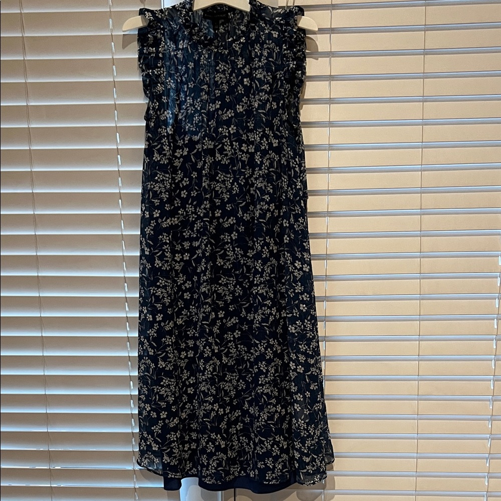 Banana Republic Navy Floral Blouse
